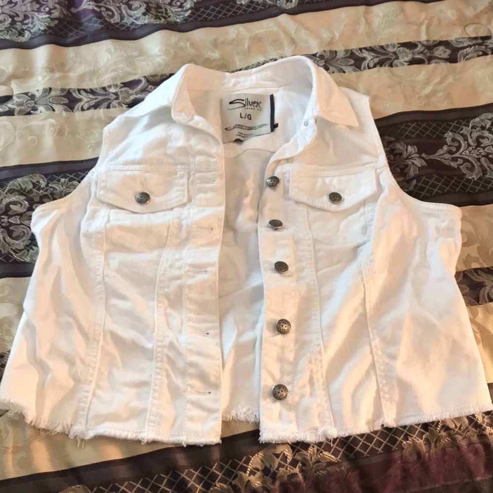 Silver Jeans Co. white jean jacket
